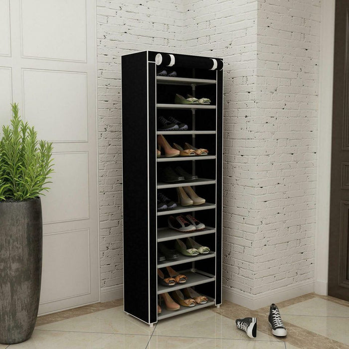 NEW 10 Layer Shoe Rack Shelf Cabinet Storage Organizer with Dustproof Standing Space