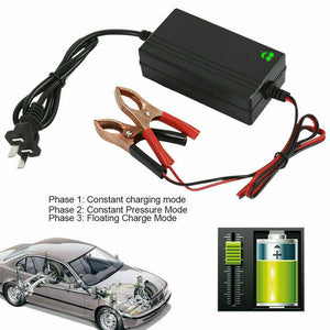 Portable 12V Auto Car Battery Charger Truck Trickle Maintainer Boat Motorcycle