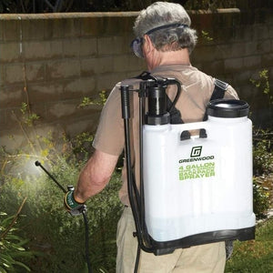 Backpack Pesticide/Fertilizer Garden Sprayer With 4 Nozzles Greenwood Spray 4 Gallon 03/22