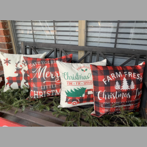 ⚡𝗡𝗲𝘄❗ Christmas Pillow Covers 18 x 18 Inch Set of 4
