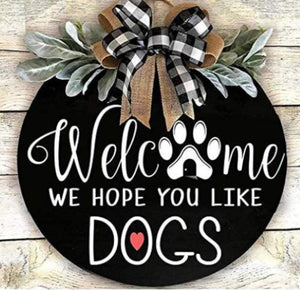 Welcome Wreath Sign for Farmhouse Front Porch Decor, Door Hanging with Premium Greenery