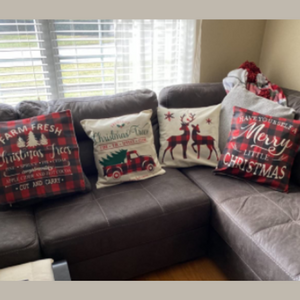 ⚡𝗡𝗲𝘄❗ Christmas Pillow Covers 18 x 18 Inch Set of 4