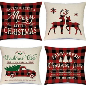 ⚡𝗡𝗲𝘄❗ Christmas Pillow Covers 18 x 18 Inch Set of 4