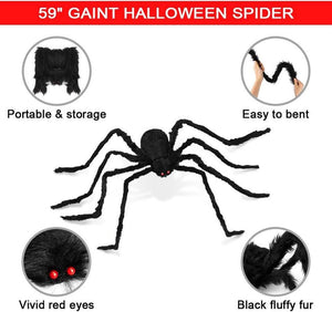 Outdoor Halloween Decorations, 200" Halloween Spider Web + 50" Giant Spider Decorations