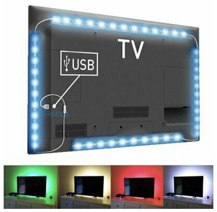 Led Strip Lights 2M (6.56ft) Powered by USB RGB 16 Color Changing