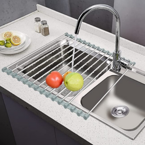 Roll-up Dish Drying Rack Over Sink