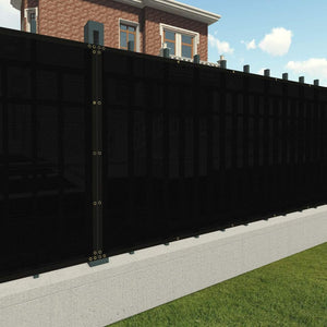 5' x 50' Black Fence Privacy Screen, Commercial Outdoor Backyard Shade Windscreen Mesh