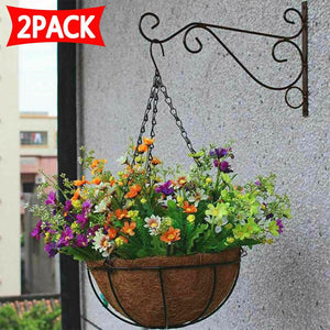 !! 2 Pcs Plant Holder !!Iron Wall Hanging Hanger Hook Home Garden Decor