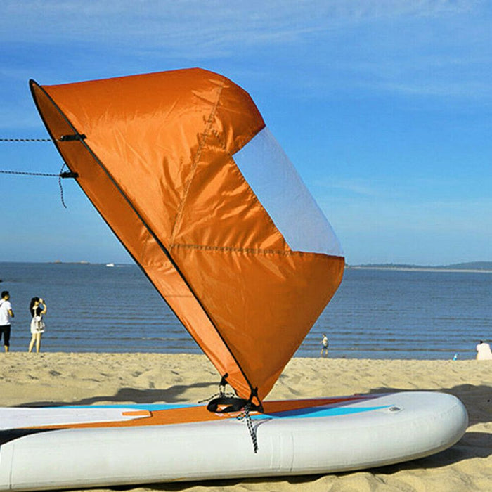 42" Portable PVC Downwind Wind Paddle Instant Popup Board Sail Kayak Accessories Orange NEW BRAND