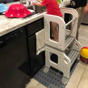 Brand New | Kids Step Ladder Stool Toddler Learning Tower Safety Bar Helper Home Kitchen Child