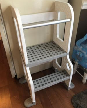 Brand New | Kids Step Ladder Stool Toddler Learning Tower Safety Bar Helper Home Kitchen Child