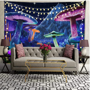 Psychedelic Mushroom Wall Tapestry (51.2" × 59.1")