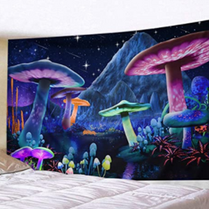 Psychedelic Mushroom Wall Tapestry (51.2" × 59.1")