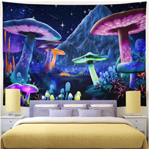 Psychedelic Mushroom Wall Tapestry (51.2" × 59.1")