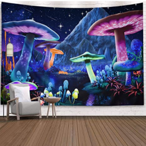 Psychedelic Mushroom Wall Tapestry (51.2" × 59.1")