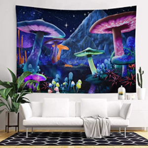 Psychedelic Mushroom Wall Tapestry (51.2" × 59.1")
