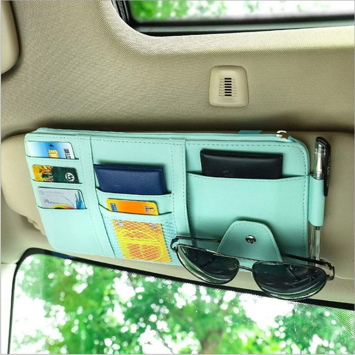 🌟LIMITED TIME SALE🌟Car Sun Visor Organizer, Auto Interior Accessories Pocket Organizers, Registration and Document Holder