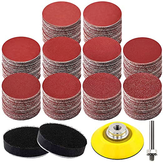 Sanding Discs Pad Kit Drill Grinder Rotary Tools Sander Sandpaper Grinding 300 pcs 2 Inches