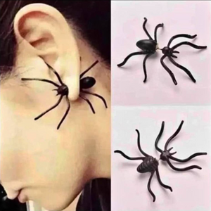 💯Spider earrings punk 3D spooky Halloween Black Earring Costume Accessories💯