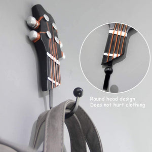 (3-Pack) Vintage Guitar Shaped Decorative Hooks Rack Hangers for Coats Towels Keys Hats