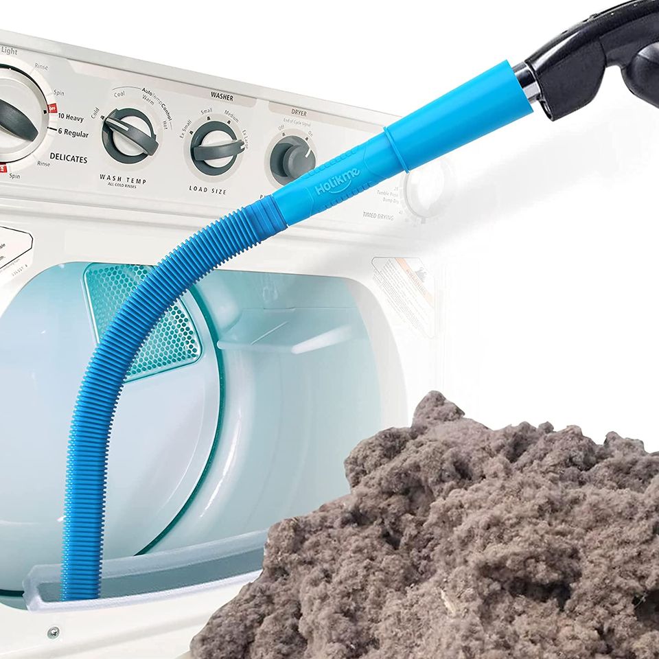 💯NEW❗ Dryer Vent Cleaner Kit Vacuum Hose Attachment Brush Lint Remover Blue