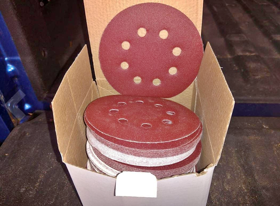 100PCS 5 Inch 8 Hole Hook and Loop Sanding Discs Sandpaper, 60 80 120 180 240 320 400 Grits