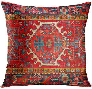 Set of 4 Oriental Persian Throw Pillow Covers 18x18 - Red Tribal