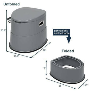 (Brand New) | Portable Detachable 5L Toilet Seat Travel Camp Indoor Plastic Potty Commode Camping