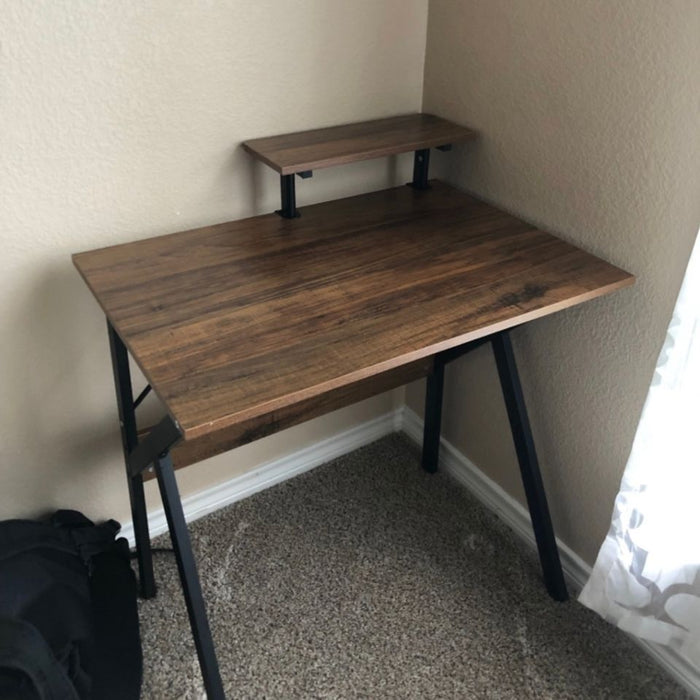 Small Computer Desk 32", Writing Desk with Moveable Shelf