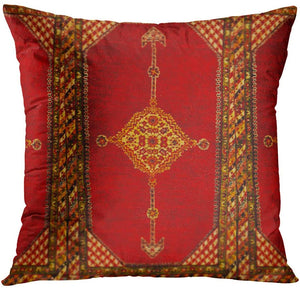Set of 4 Oriental Persian Throw Pillow Covers 18x18 - Red Tribal