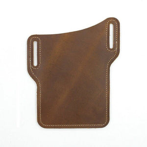 🔥 NEW | Men Cell Phone Belt Pack Bag Loop Waist Holster Pouch Case Cowhide Leather