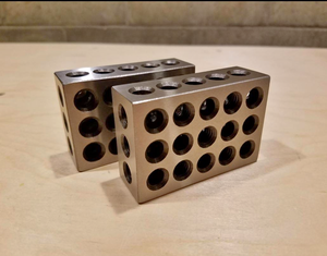 1-2-3-Gauge Blocks 2 Pack 3 x 2 in. x 1 in. Steel Hardened Precision Calibrators Calibrat