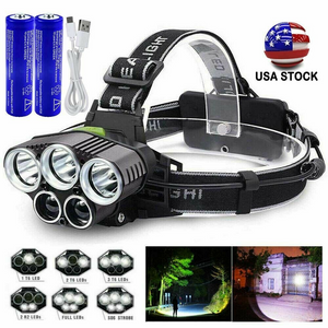 990000LM Super Bright LED Zoom Headlamp USB Rechargeable Headlight Head Torch US