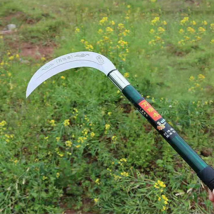 Steel Grass Sickle,Clearing Sickle,Brush Clearing Sickle with Carbon Steel Blade and Aluminum Handle