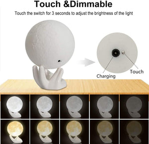 Moon Lamp Moon Light Night Light Touch Control Brightness 3D lamp with Stand