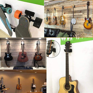 Guitar Wall Mount Hanger Metal Square 2 Pack Hook Holder Stand with Screws - Guitar Hangers Hooks