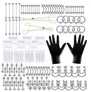 140 PCS Piercing Kit Stainless Steel14G 16G