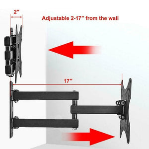 Full motion tv wall mount bracket swivel tilt for 23 32 36 37 40 42 46 49 50 55