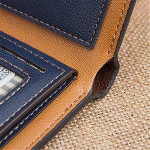 Leather Wallet for Men US Dollar Bill Wallet Credit Card Photo Holder Bifold USA (COFFEE)