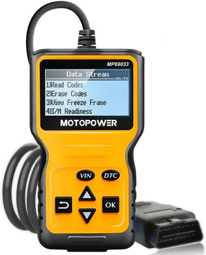 �MOTOPOWER MP69033 Car OBD2 Scanner Code Reader Engine Fault Code Reader Scanner CAN Diagnostic Scan Tool for All OBD II Protocol Cars Since 1996