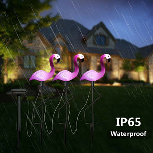 1 Pack Outdoor !! Solar Flamingo Light !! Garden Landscape Pathway Décor