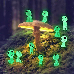 Luminous Ghost Tree Elves Miniature Garden Gnome Glow in Dark Resin Fairy Garden 10Pcs