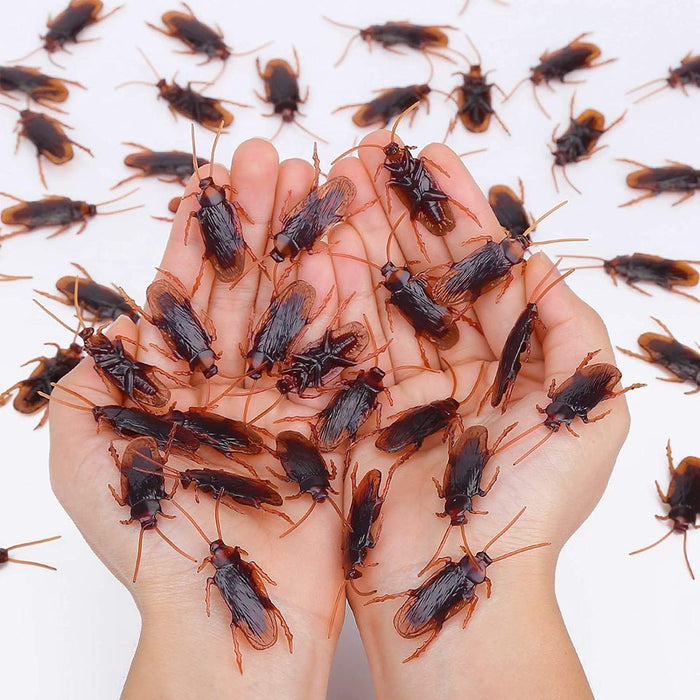 50PCS Fake Roaches, Cockroaches, Creepy Perfect for Halloween Project, Tricking People, Kid Playing