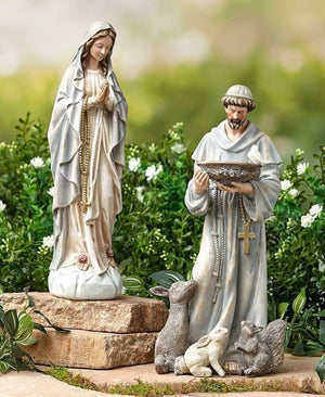 St. francis or mary garden statues.