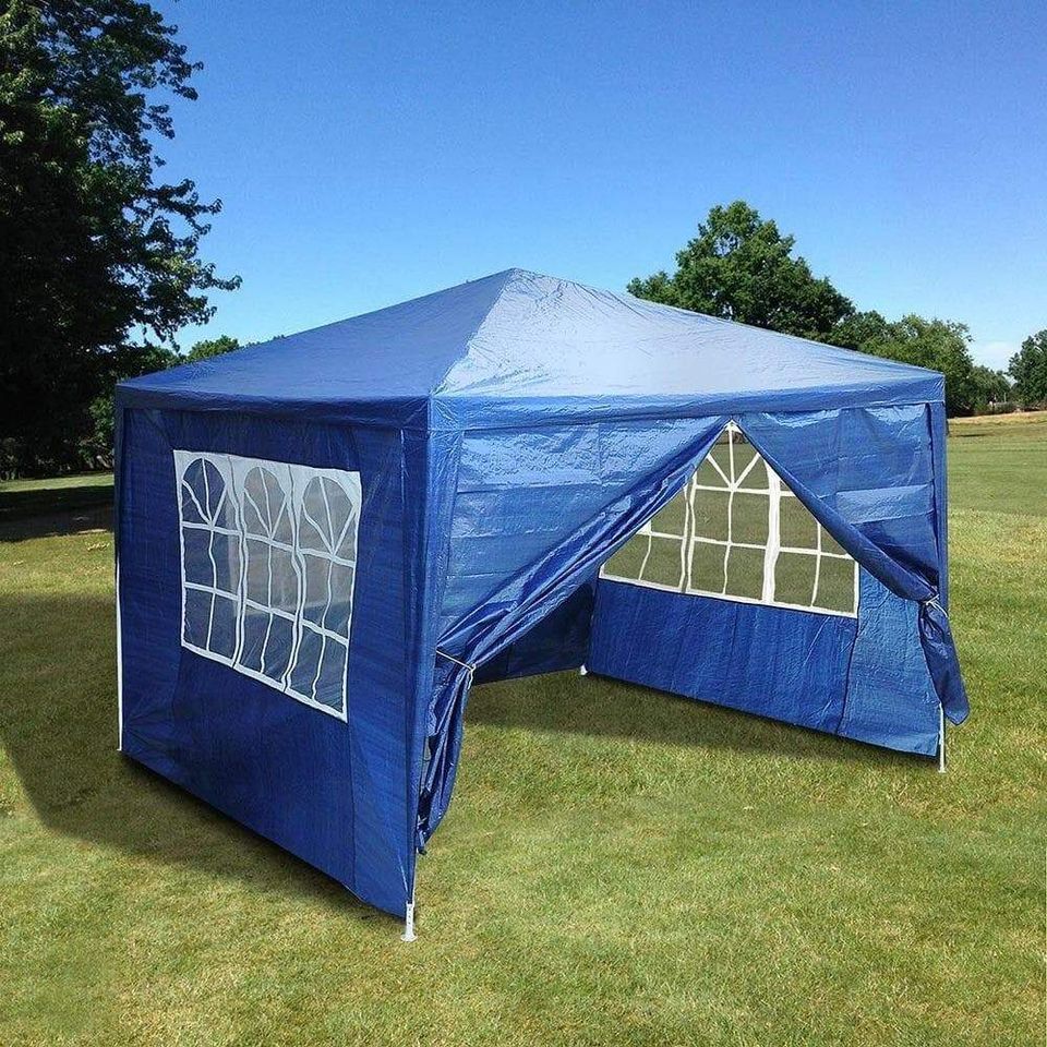 10'x10' canopy party wedding tent outdoor pavilion heavy duty cater event blue