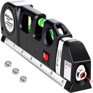 Multipurpose Laser Level Kit | with Metric Rulers 8ft/2.5M