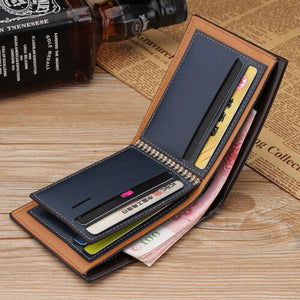 Leather Wallet for Men US Dollar Bill Wallet Credit Card Photo Holder Bifold USA (COFFEE)