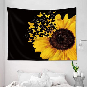✨New! Sunflower and Butterfly Tapestry | 51Hx59W Inch For Living Room Bedroom Home Decor✨