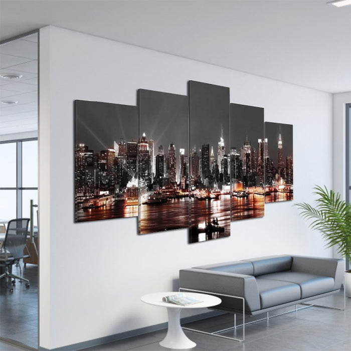 5 Pieces Modern Wall Art Painting Landscape Canvas Decoration