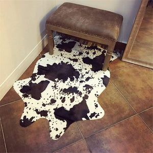 Cute Cow Print Rug | Fun Faux Cowhide Area Rug | 29.5" x 43.3"✅ | Bedroom Décor🔥